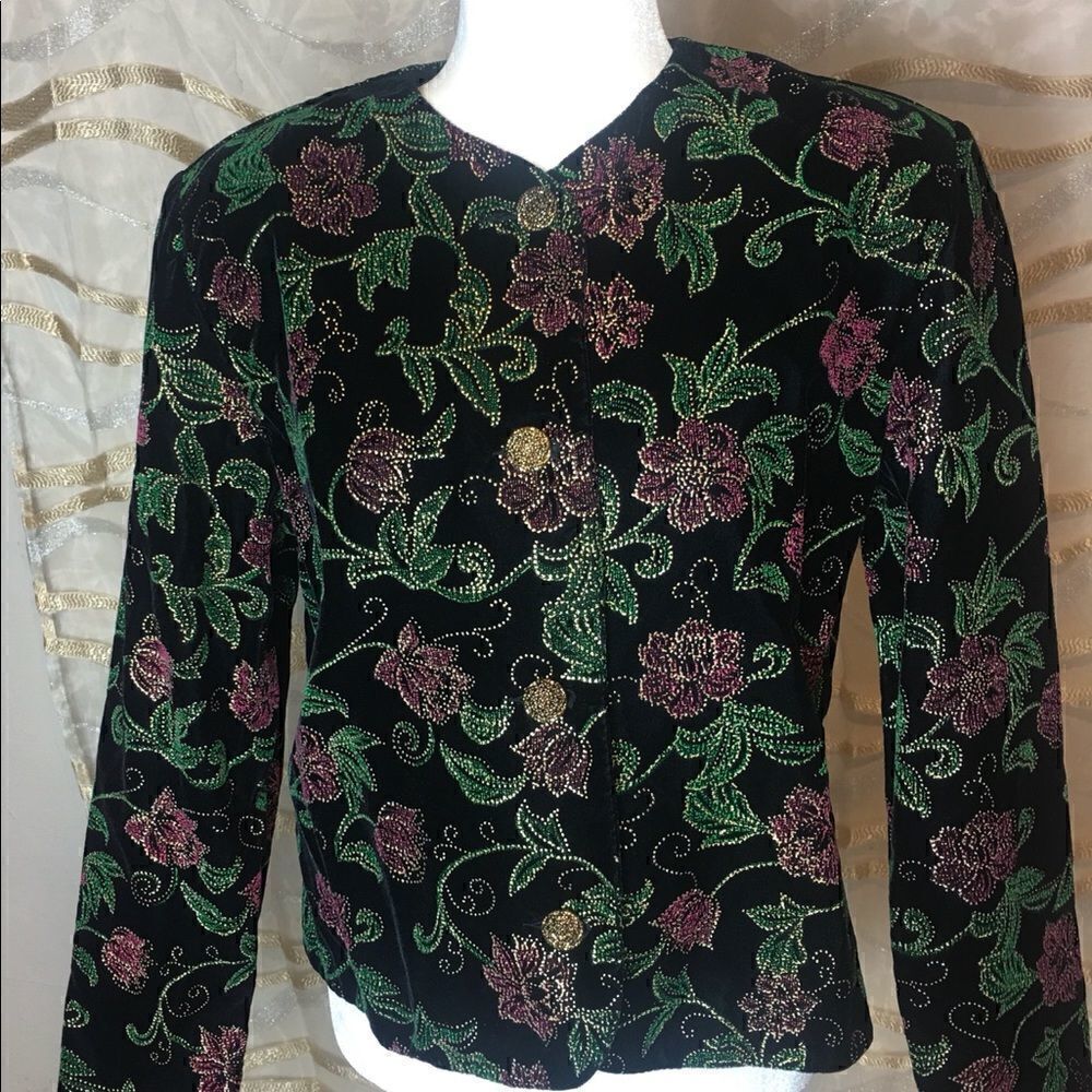 Velvet button up blazer  
